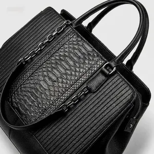 Genuine Leather Tote Bag Handbag for Women - Buttery Soft & Luxury Structured Tote, Elegant Professional Work Bag for Office & Everyday Carry