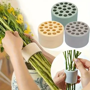 10pcs Multifunctional Large Flower Vase Arrangement Holder, Reusable Spiral Bouquet Stand with Stem Fixer, Lightweight Plastic Gardening Tool