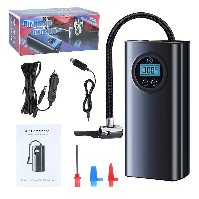 Portable Wireless Car Tire Inflator, Tire Pressure Monitor, Car Accessories Women, Car Stuff, Rechargeable Car Tire Air Pump, Powerful Cordless Tire Inflator, Digital Display, Lightweight, Compact, Vehicle Tire Inflator