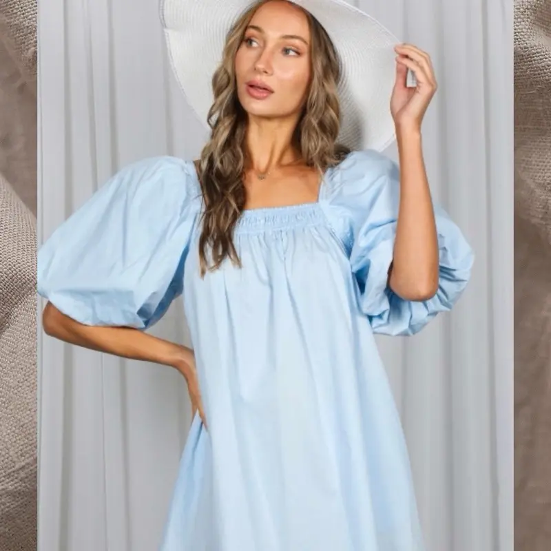 light blue skims dress