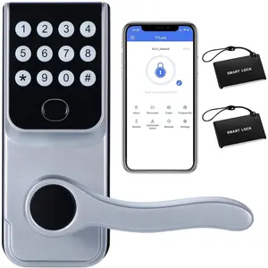 Keyless-Entry Fingerprint  Door Lock:  Digital  Lock with Code Passcode, Electric Door Knob, Biometric Door Handle,  for Exterior/Interior/Entry/Bedroom Doors ()