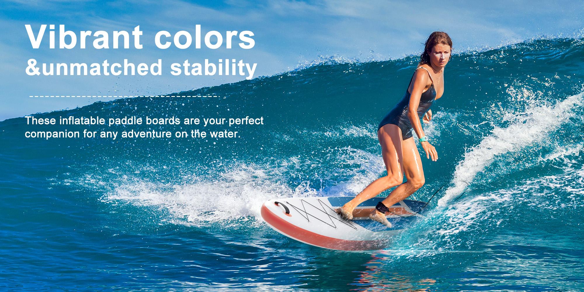 Premium SUP Inflatable Stand Up Paddle Board with 2-in-1 Paddle, Wide Stable Design, Non-Slip Comfort Deck for Adults & Youth, Non-Slip Comfort Deck