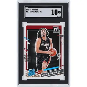 Jaime Jaquez Jr. Miami Heat 2023-24 Panini Donruss Rated Rookie #213 SGC Authenticated 10 Rookie Card