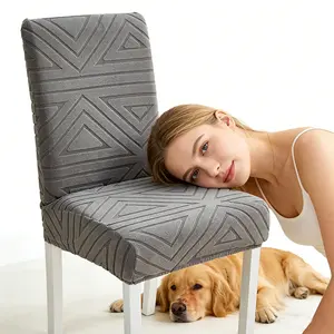 1/2/4/6/8 Pieces Jacquard Dining Chair Covers, One Size Fits All, Removable and Washable, Suitable for Restaurants, Parties and Home Decoration, Suitable for Kitchen and Hotel Use