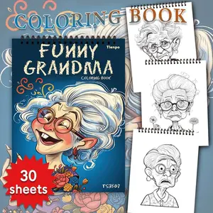 Funny Grandma Coloring Book, 30 Sheets 100gsm Thick Paper Coloring Book, DIY Painting Supplies for Stress Relief, Holiday Gift, Back to School Gift