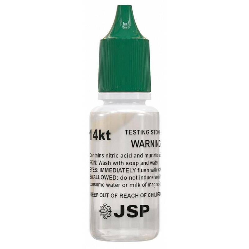 JSP 14K Gold Testing Kit - 0.5 oz Acid Solution for Karat Value & Purity Testing - Ideal for Travel & Gold Enthusiasts - Engagement Ring