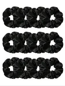 3/12pcs Satin Hair Ties, Scrunchie, High Elasticity No Damage Hair Bands, Elastic Hair Accessory, Simple Design Luxury Feel, Essential Daily Wear Accessories, Scrunchies