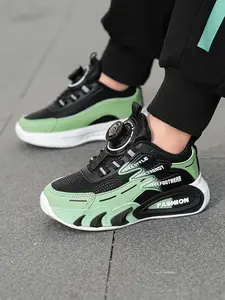 Low-Top Sports Shoes, Training Shoes, PU Leather Casual Running Sneakers, Anti-Slip Breathable Comfortable for Boys & Girls