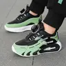 Low-Top Sports Shoes, PU Leather Casual Running Sneakers, Anti-Slip Breathable Comfortable for Boys & Girls, Breathable EVA Shoes