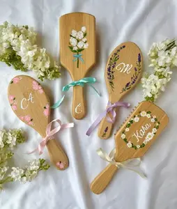 Personalized Hand Painted Hair Brushes- Bridal Shower, Bridesmaids Gifts, & Wedding Favor