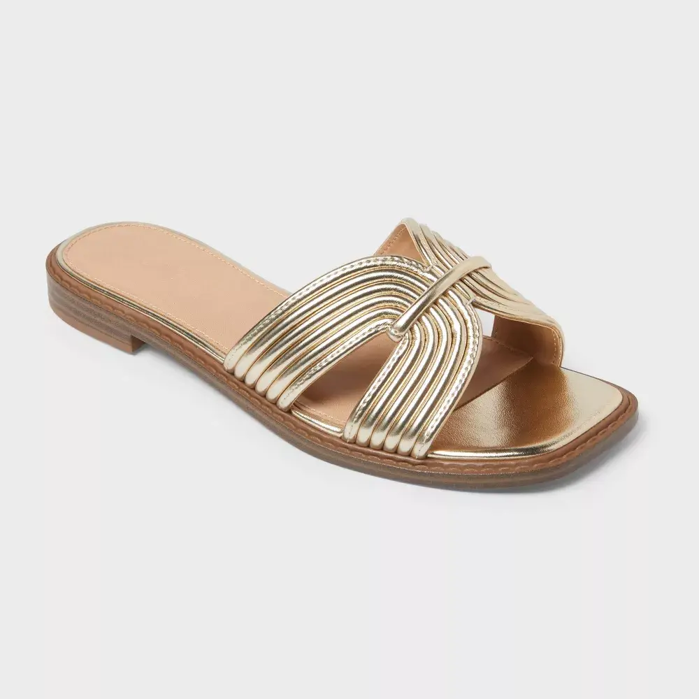 Women's Mia Sandals - Universal Thread Gold 7.5