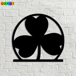 1pc Clover Metal Wall Art, Lucky Clover Statue Mural, Ideal Gift for St. Patrick's Day, Easter, Irish Culture Enthusiasts, Rust-Resistant Metal Wall Decor Wall Sculptures, Perfect for Indoor Wall & Garden Fence, Unique Home Decor Accent, Wall Decoration