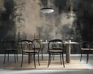 Distressed Linen Abstract Wall Mural Modern Wallpaper in Peel & Stick Canvas Vinyl or Non-Woven