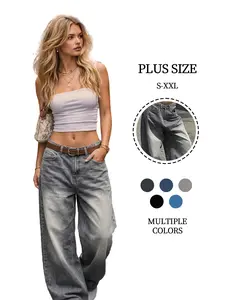 Baddie Streetwear Baggy Wide Leg Jeans Flattering Fit Must Have#thigh crease jeans#starched jeans