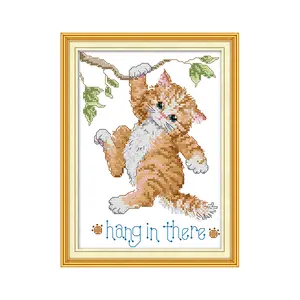 Hanging on the Tree Cross Stitch Kit 78X108 Counted Embroidery DIY Craft Traditional Rustic Wall Art for Living Room Holiday Gift