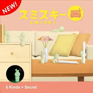 MOMANGO | Smiski Mini Figures – Living Series | Fluorescent Glow Mini Figures | Adorable Kawaii Desktop Decoration | Blind Box Collectible Toy | Great Gift for Toy Lovers & Collectors