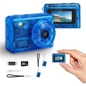 Digital Camera, 2MP 1080P Pocket-Size Camera, Y2K Mini Digital Camera with 32GB Card with Long  Life for Travel, Party and Vlog, Blue
