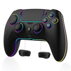 YUYIU PS5 Wireless Pro Controller With 3.5mm Audio Jack, Bluetooth5.0,Touch Pad, Six Axis Motion Control, Charging Cable game stick