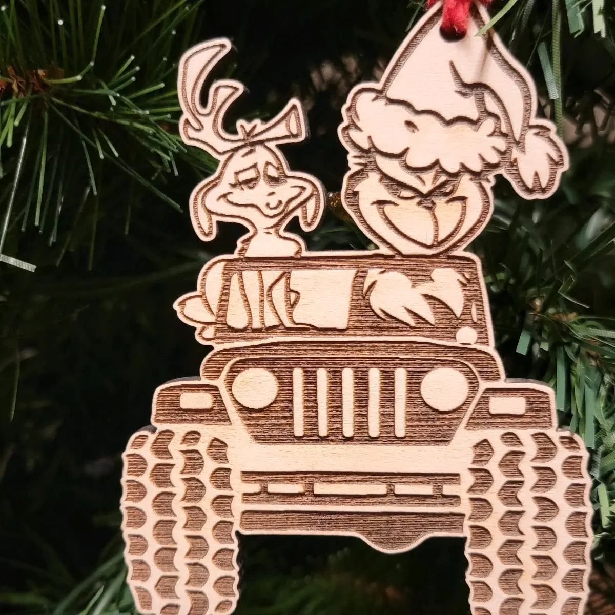 Grinchin Jeepin Christmas Ornament Grinchin Jeepin Christmas Ornament
