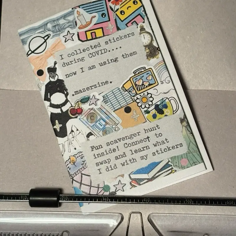 Collecting Stickers Zine by Mazerzine