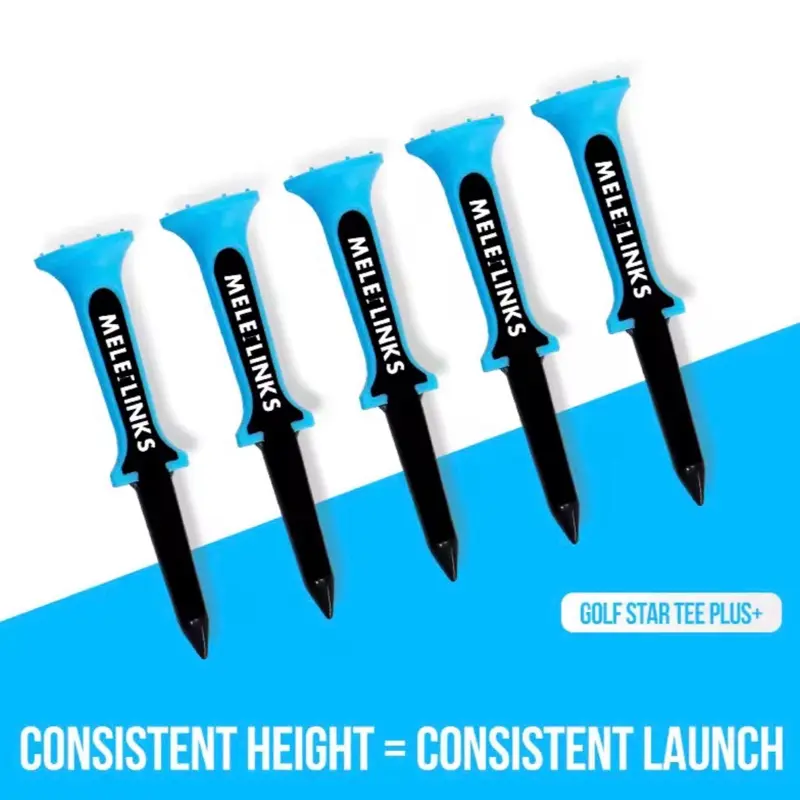 Mele Links Golf Star Tee Plus Anti-Loss Zero Drag Golf Tees 5-Pack Consistent Height Launch