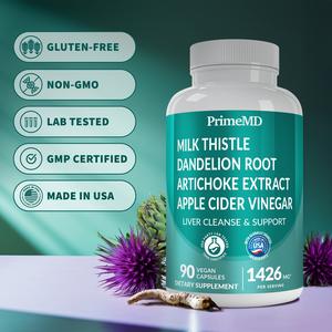 32-in-1 Liver Support Supplement with Milk Thistle, Silymarin, Artichoke Extract & Beetroot Powder – Comprehensive Wellness Formula – 1426mg (90ct)