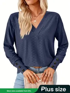 Plus Size Jacquard Knit T-Shirt for Women, Winter Fashion Fitted Top, Moderate Fabric Thickness, Casual Wear, Knitwear