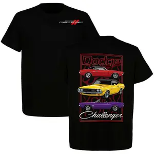 Dodge Challenger T-Shirt/Sweatshirt/Hoodie – Vintage Muscle Car Graphic Tee, Classic Mopar Car Lover Gift Idea for Top Menswear
