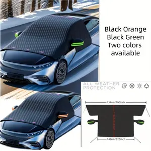 Universal Car Windshield Snow Cover, Reinforced Edges & Elastic Straps, Visible Design, All-Season Protection for Cars Trucks Suvs, Car Windshield Sunshade