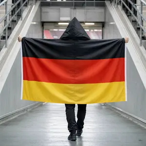 Germany Soccer Fan Flag Cape With Hood | Stadium Wearable Flag | One Size