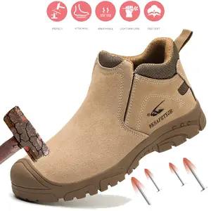 Construction Work Shoes Men Composite toe work boot new steel toe shoes Indestructible safety Boots all-season outdoor Roofing Shoes fashionable footwear