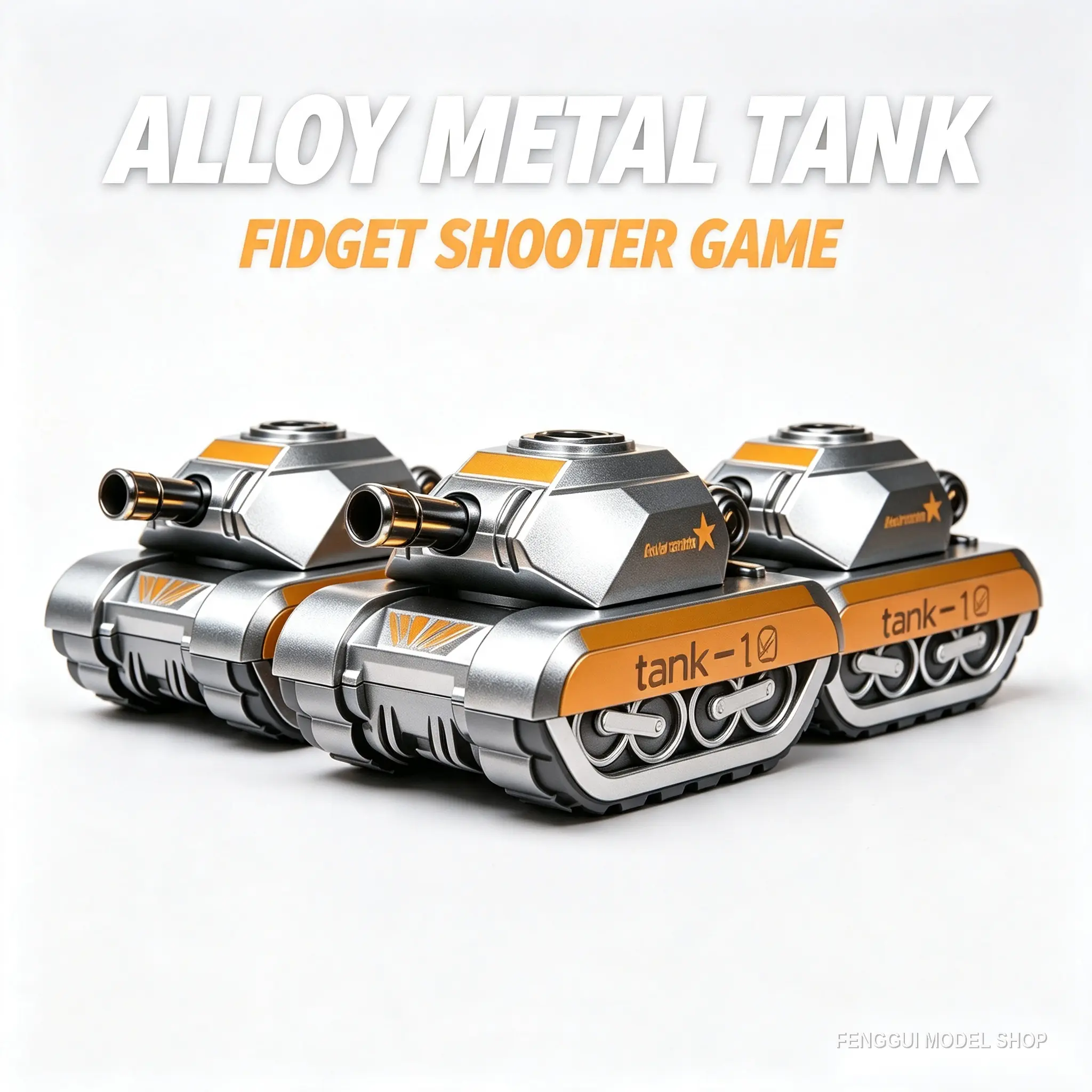 Metal Mini Tank Fidget Toy, Stress Relief Fidget Desk Toy, Cool Small Alloy Tank Model for Adults Teens, Anti‑Anxiety Office Desktop Decor Gift