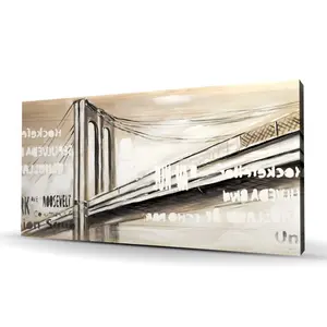 212 MAIN Artistic Industrial Wall Print - 24x48 in. High-Def Photo, Vibrant Bridge Scene, Room Home Decor, Office Wall Art, Ideal Gift