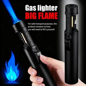 (Butane-free)1800°High Temperature Torch Metal Lighter(Does not contain butane gas)Windproof Adjustable Jet Flame Lighter,360 Degree Rotation Ignition,2 In 1 with Bottle Opener,Suitable for Camping