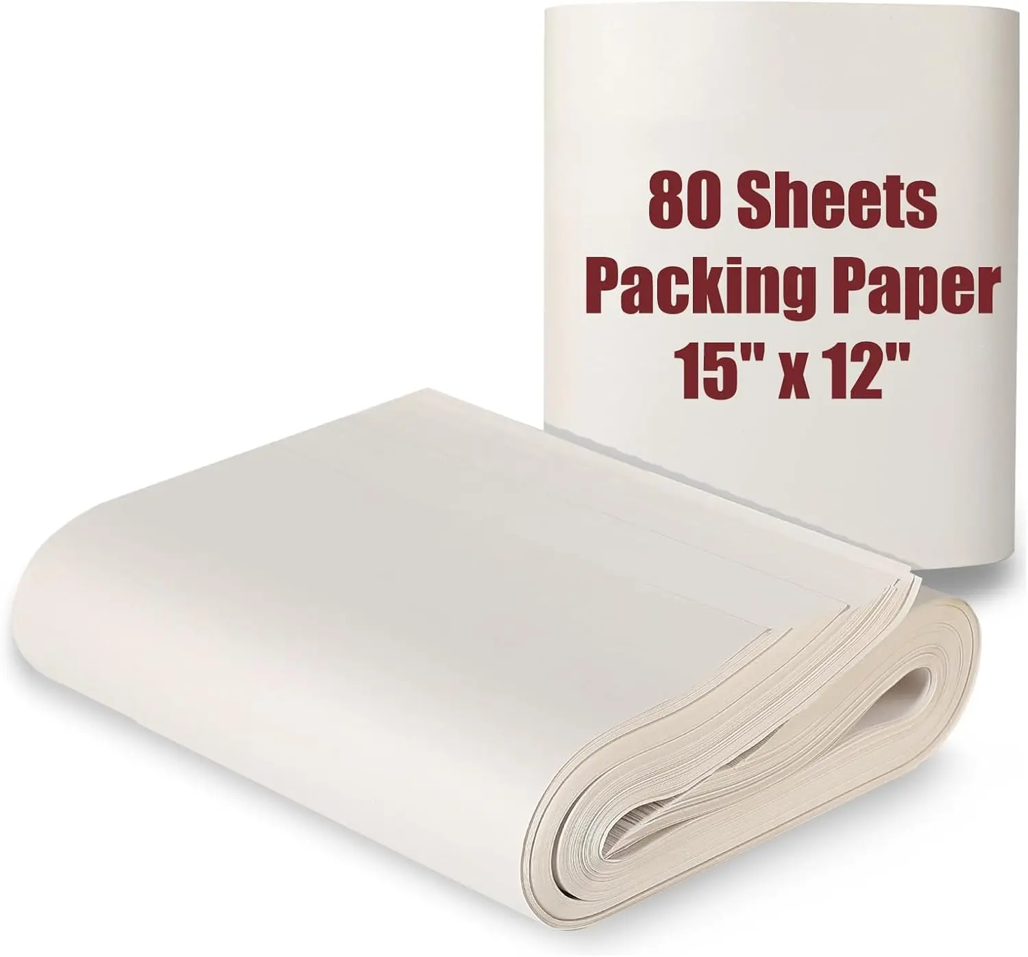 80 Sheets Newsprint Paper, 15"x12" Packing Paper Sheets for Moving Supplies | Wrapping Paper for Moving, Shipping, Packaging, Small Packing Box, Moving Essentials, Dishes Glasses Box Filler Materials