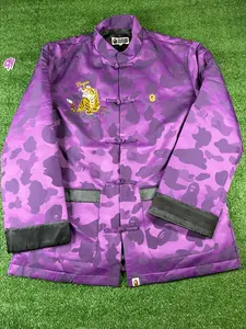 Bape Purple Camo Tiger Padded China Jacket Size Small