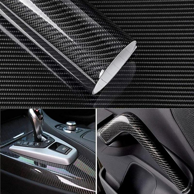 7D Carbon Fiber 5FT x 0.7 FT Vinyl Wraps with Cutter and Hand Tool Kit, Car DIY Wrap Vinyl Roll Film Self-Adhesive Twill Weave Sheet Sticker Air Release Technology, Car Internal and External Decoration Accessories 60 x 8 inch 7D Carbon Fiber 5FT x 0.7 FT Vinyl Wraps with Cutter and Hand Tool Kit, Car DIY Wrap Vinyl Roll Film Self-Adhesive Twill Weave Sheet Sticker Air Release Technology, Car Internal and External Decoration Accessories 60 x 8 inch