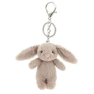 Cute Bunny Bag Charm, Plush Rabbit Keychain Mini Rabbit Car Keys Decor Purse Charm Pendant Decoration