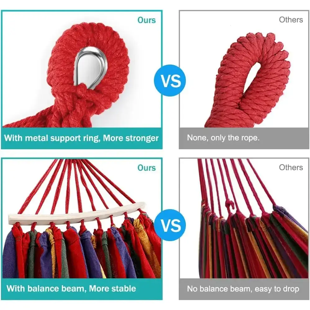 Double-polar light travel camping hammocks, hammocks with hangers - rollable hammocks, about 800 pounds, portable hammocks suitable for camping, suitable for indoor and outdoor use - redRAIMENTRY Double-polar light travel camping hammocks, hammocks with hangers - rollable hammocks, about 800 pounds, portable hammocks suitable for camping, suitable for indoor and outdoor use - redRAIMENTRY