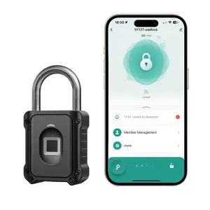 Nexuslab Fingerprint Hanging Lock, Biometric Lock, Cabinet Lock, Gym Lock, Supports Graffiti Smart APP Control, Ip67 Waterproof, Stainless Steel