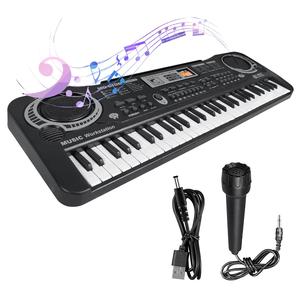 61-key digital piano keyboard, portable electronic keyboard with microphone, music teaching tool for beginners & enthusiasts, ideal gift, kids toys, instrument
