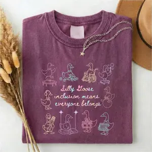 Comfort Colors Silly Goose Inclusion Means Everyone Belongs TShirt, Sped Teacher T-shirt, Autism Awareness Tee, Choose Inclusion Tee, Special Ed Gift