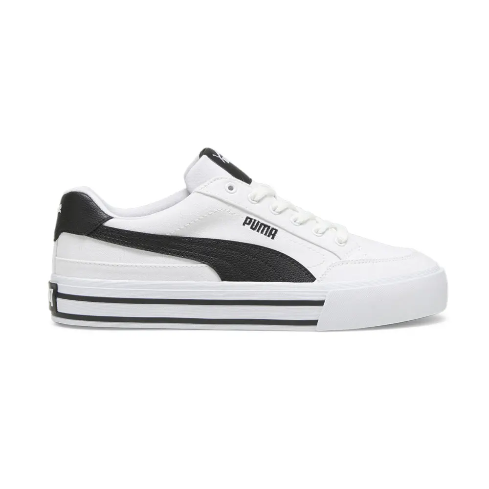 PUMA Mens Court Classic Vulcanized Formstrip Lace Up Sneakers Shoes Casual - White