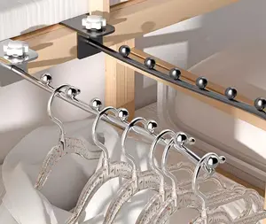 Simple Balcony Clothes Drying Rack, Indoor Dormitory Clothes Hanging Tool, Portable, Hole Free, Adjustable Clothes Hook