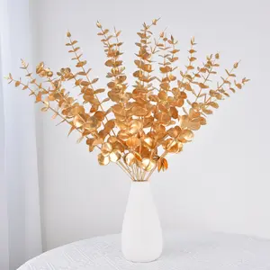20-Piece Eucalyptus Branch Set, UV-Resistant Artificial Leaves, Home & Wedding Decor, Spring Vase Filler, Desktop Ornament, Decorative Desk Plant, Fake Plant Decoration