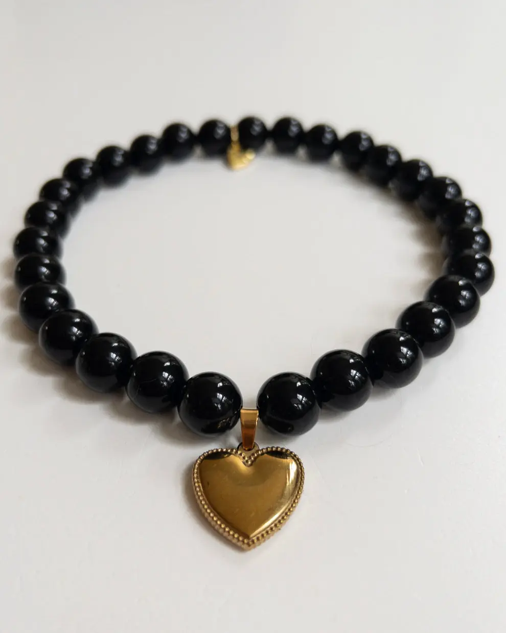 Polished Pup Black Beaded Dog Necklace