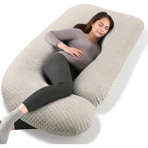 Pillows for Sleeping U-Shape Full  Pillow and Maternity Support - for , , ,  for  with Removable Bean  Cover(Ash)
