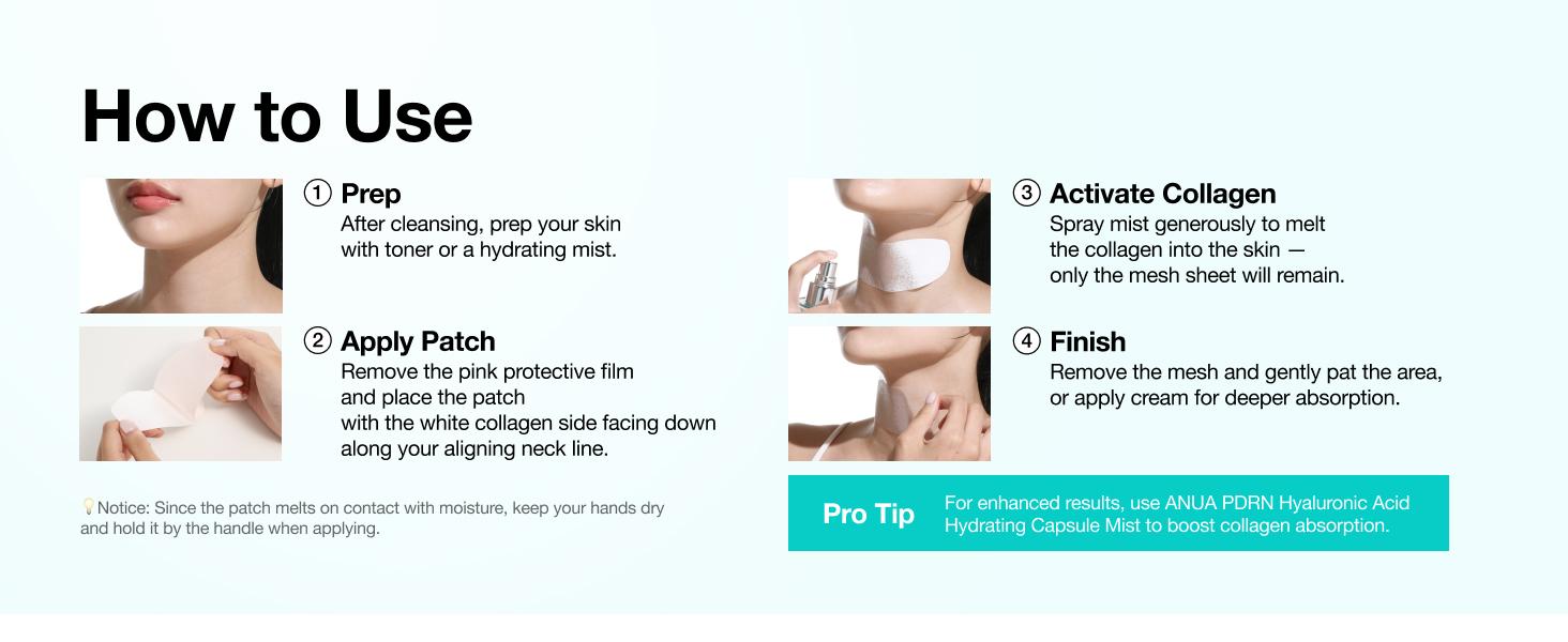 [Anua] PDRN Rejuvenating Essential Exclusive Set, PDRN Cream + PDRN Collagen Glow Facial Serum Spray + Collagen Neck Patch, S PDRN Lifting & Firming Skin Care, Rejuvenating skin, Korean Skincare