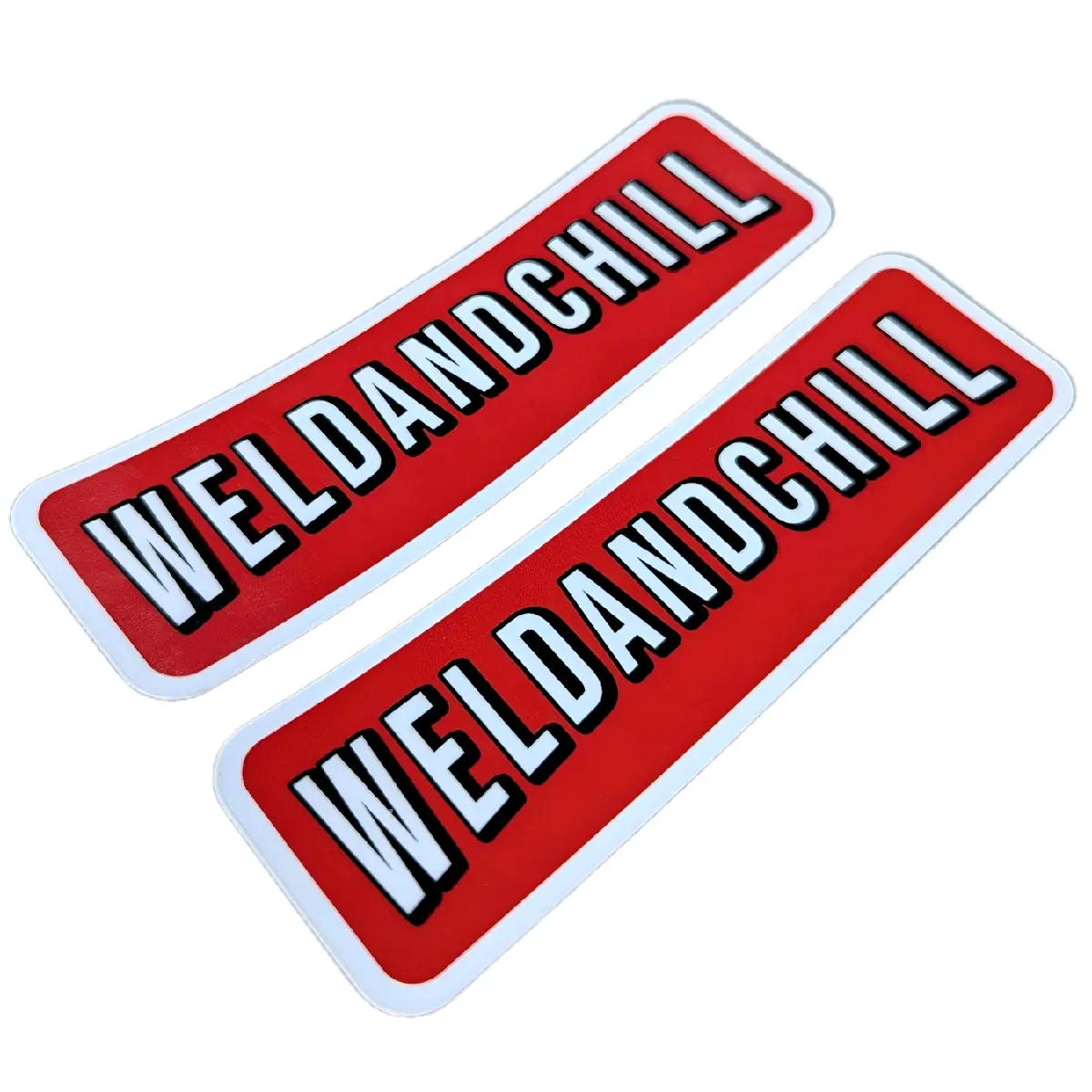 6" Laminated "WELDANDCHILL" 2-PACK Stickers Decor