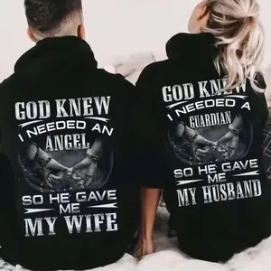 God Knew I Needed You Hoodie  Matching Couple Hoodies for Husband Wife, Romantic Love Hoodie, Angel Guardian Couple Hoodie Gift for Him and Her